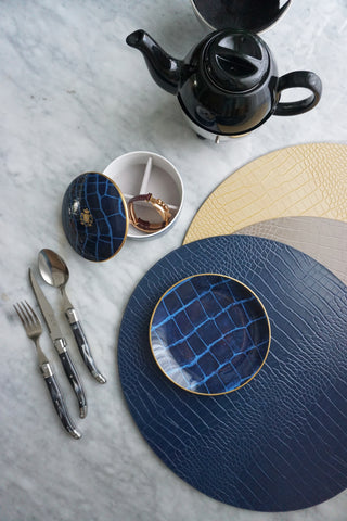 Dovi Placemat Dark Blue Lifestyle Photo