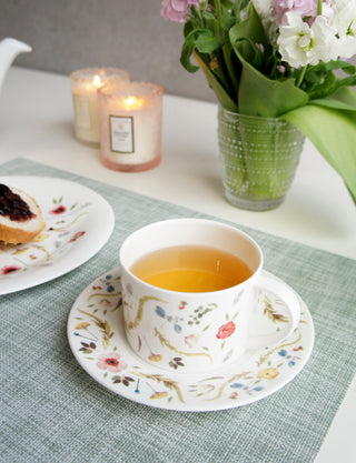 Scandinavian Floral Lifestyle Photo Cup and Saucer Cut