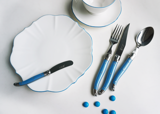 Amelie Royal Blue Salad Plate Lifestyle Photo