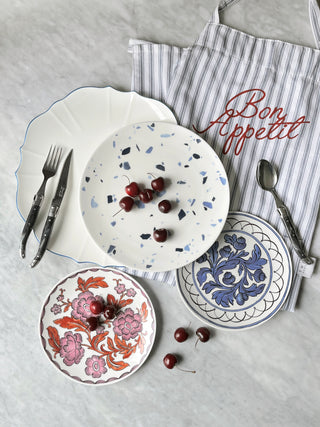 Terrazzo Azzurro Dinner Plate w/ Assorted Plates Lifestyle Photo