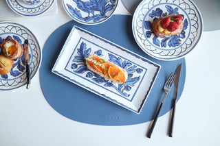 Heritage Blue Bird Lifestyle Photo Rectangular Platter Cut