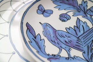 Heritage Blue Bird Appetizer Plate Close Up Photo