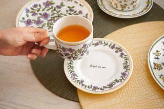 Heritage Forget Me Not Lifestyle Photo Cup and Saucer Cut