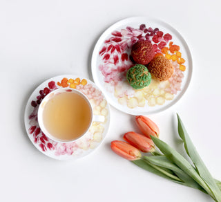 Petals Cup and Saucer & Salad Plate Lifestyle Photo