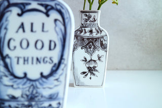 Well Versed Gray Small Vase Lifestyle Photo