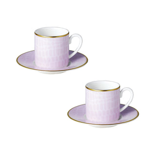 Layla Set of 2 Espresso Cups and Saucers White Background Photo